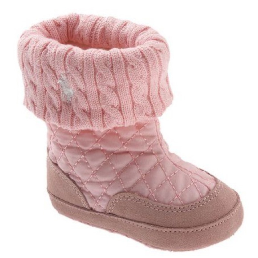 RALPH LAUREN LAYETTE CABLE KNIT BOOTIE SIZE 3/9 cm/EUR 18